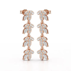 Marquise Cut 0.7 CT Lab Diamond Dangle Earring