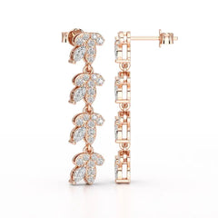 Marquise Cut 1.33 CT Lab Diamond Dangle Earring