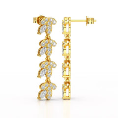 Marquise Cut 1.33 CT Lab Diamond Dangle Earring
