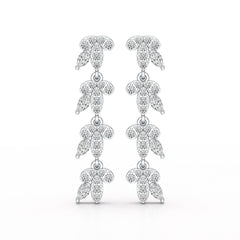 Marquise Cut 1.33 CT Lab Diamond Dangle Earring