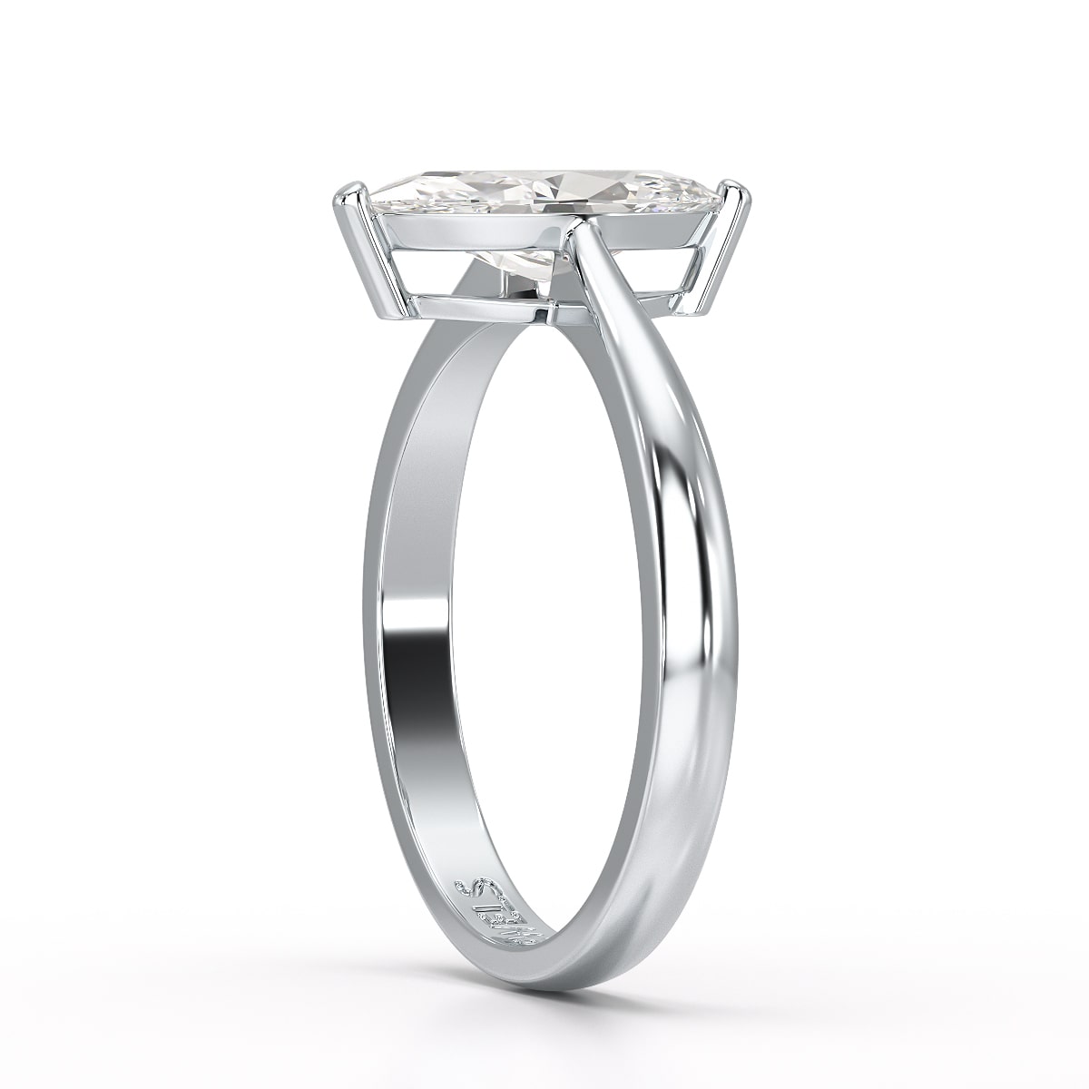 1 CT Marquise Cut Lab Diamond Solitaire Engagement Ring