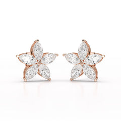 3 CT Marquise Cut Lab Diamond Stud Earrings