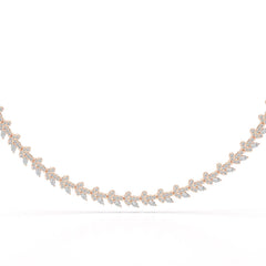 5.14 CT Marquise Shape Lab Grown Diamond Necklace