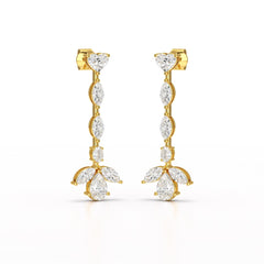 6 CT Multi shape Dangle Lab Diamond Earrings