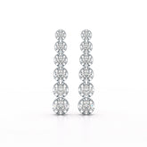 3 CT Lab Diamond Bridal Drop Dangle Earrings - Jama Jewels