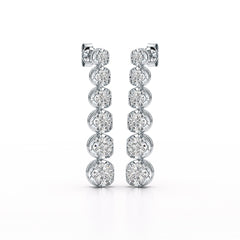 3 CT Lab Diamond Bridal Drop Dangle Earrings - Jama Jewels