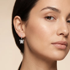 0.94 CT Marquise Cut Butterfly Drop Earrings