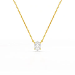 1 CT Oval Lab Grown Diamond Solitaire Pendant