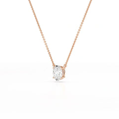 1 CT Oval Lab Grown Diamond Solitaire Pendant