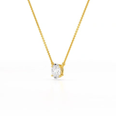 1 CT Oval Lab Grown Diamond Solitaire Pendant