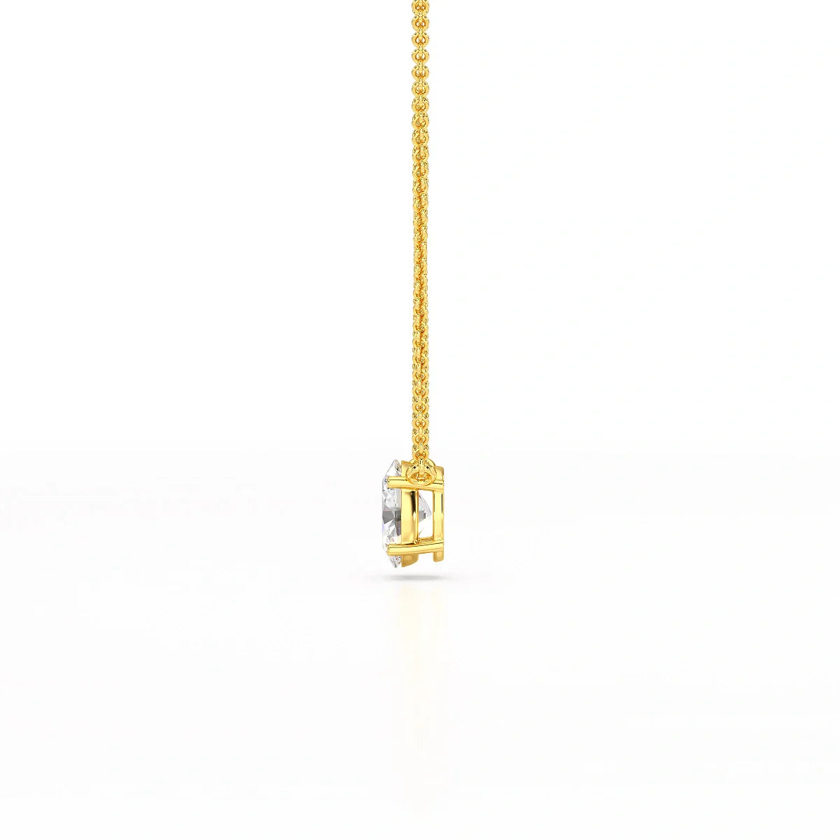 1 CT Oval Lab Grown Diamond Solitaire Pendant