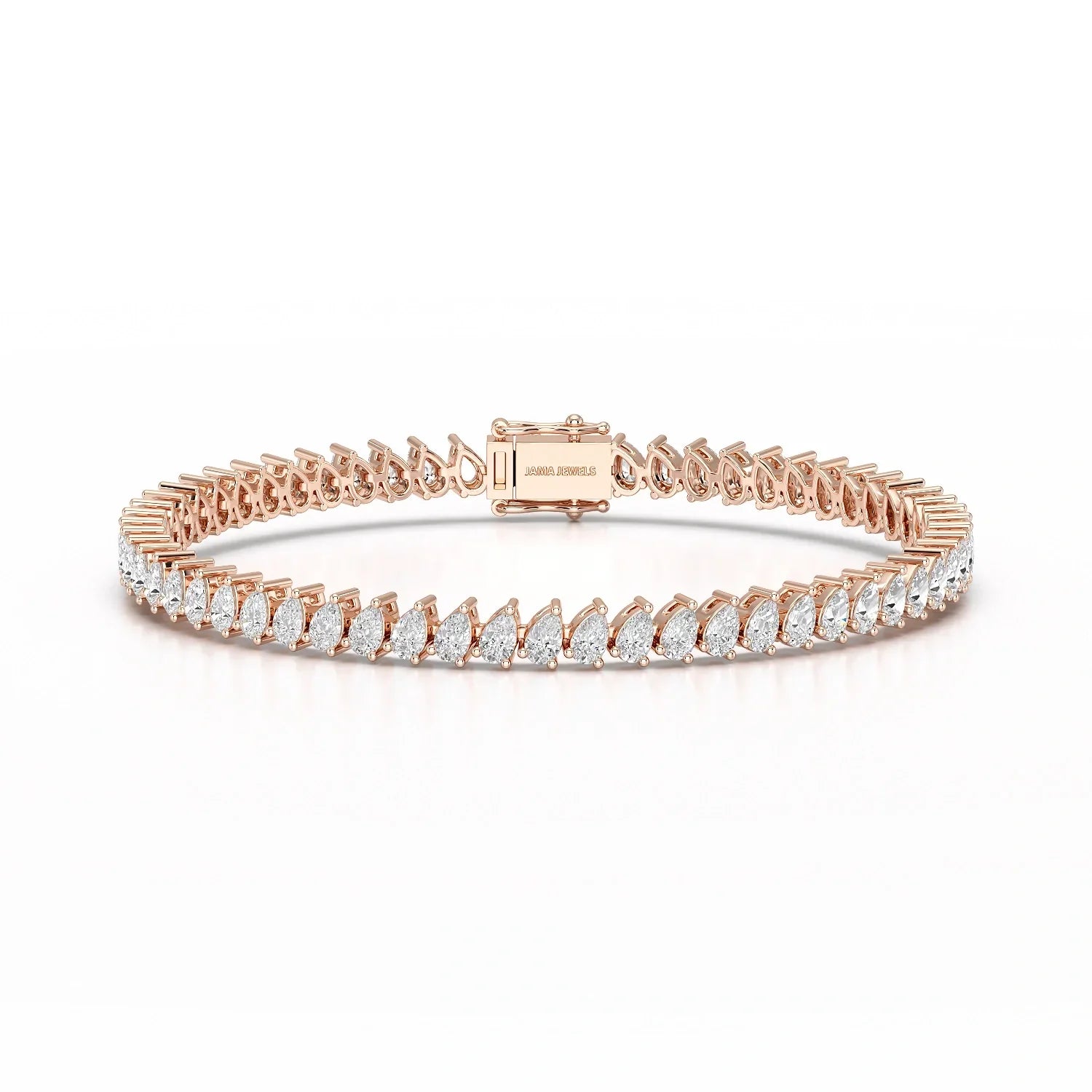 8.85 CT Pear Lab Grown Diamond Tennis Bracelet