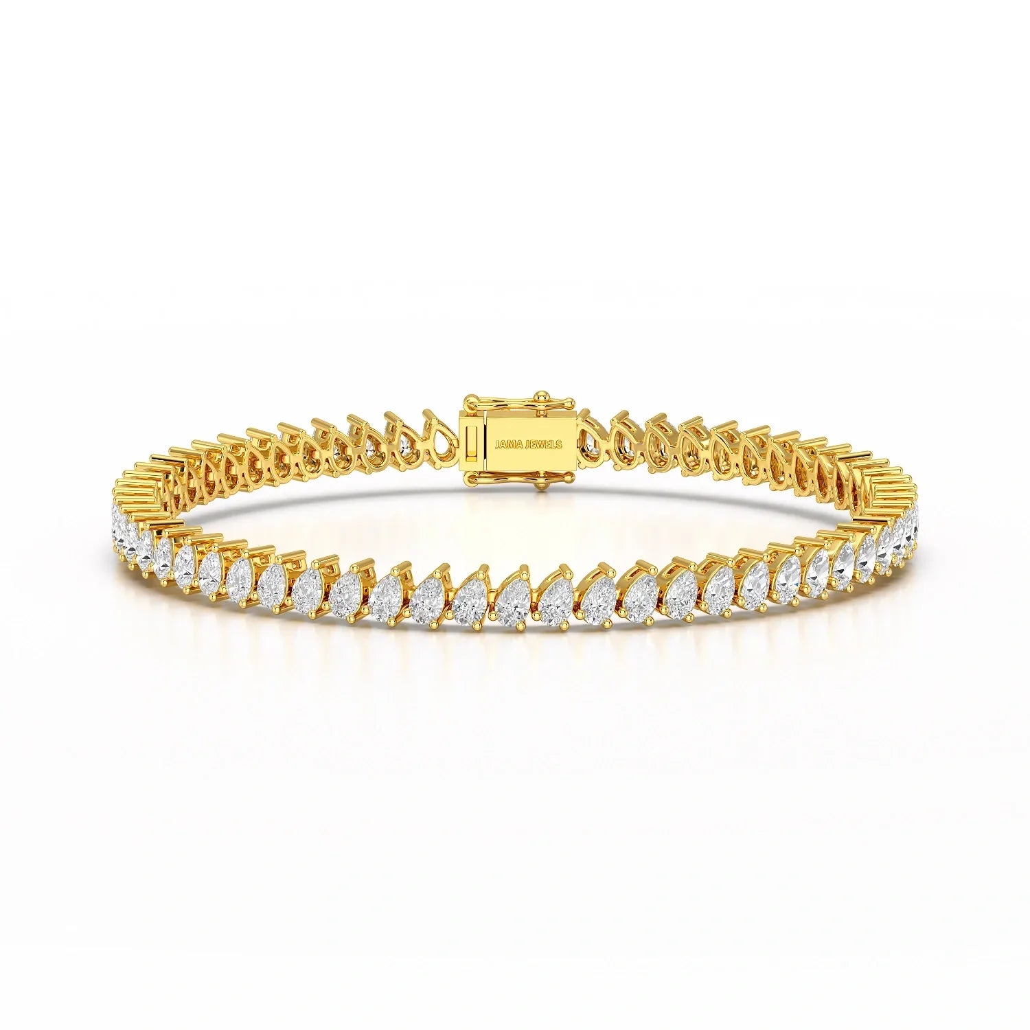 8.85 CT Pear Lab Grown Diamond Tennis Bracelet