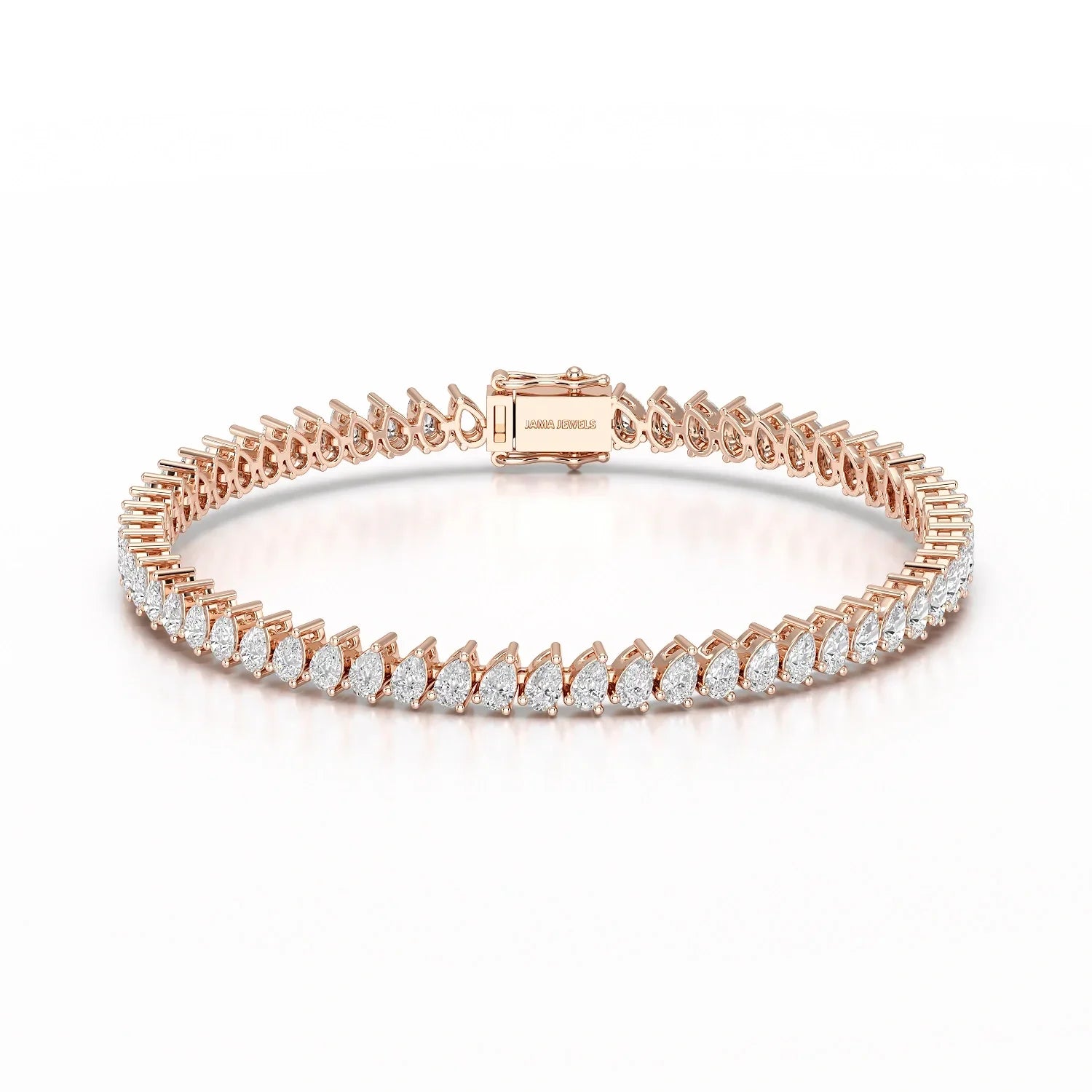 8.85 CT Pear Lab Grown Diamond Tennis Bracelet