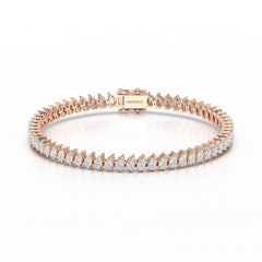 8.85 CT Pear Lab Grown Diamond Tennis Bracelet