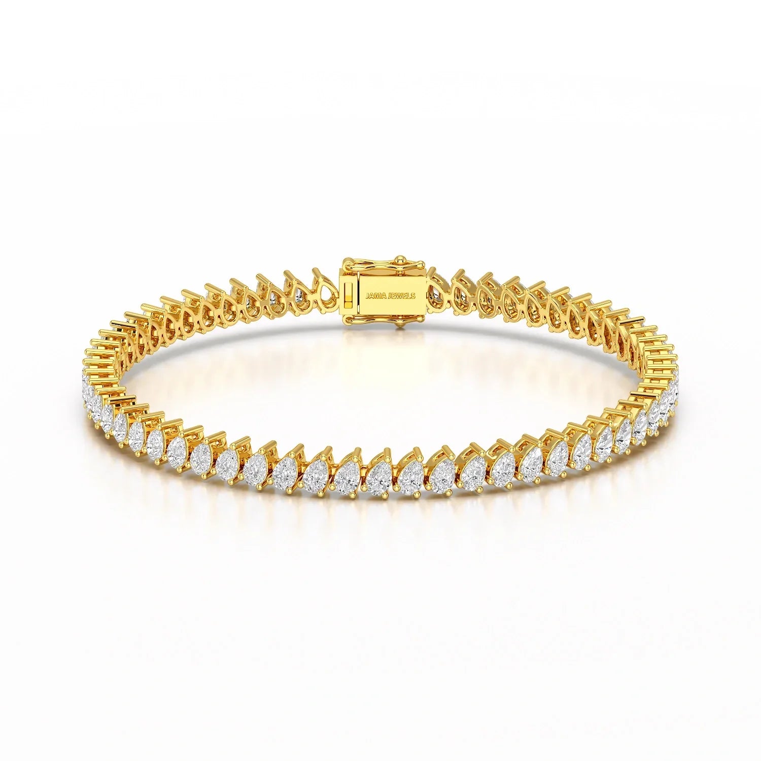 8.85 CT Pear Lab Grown Diamond Tennis Bracelet