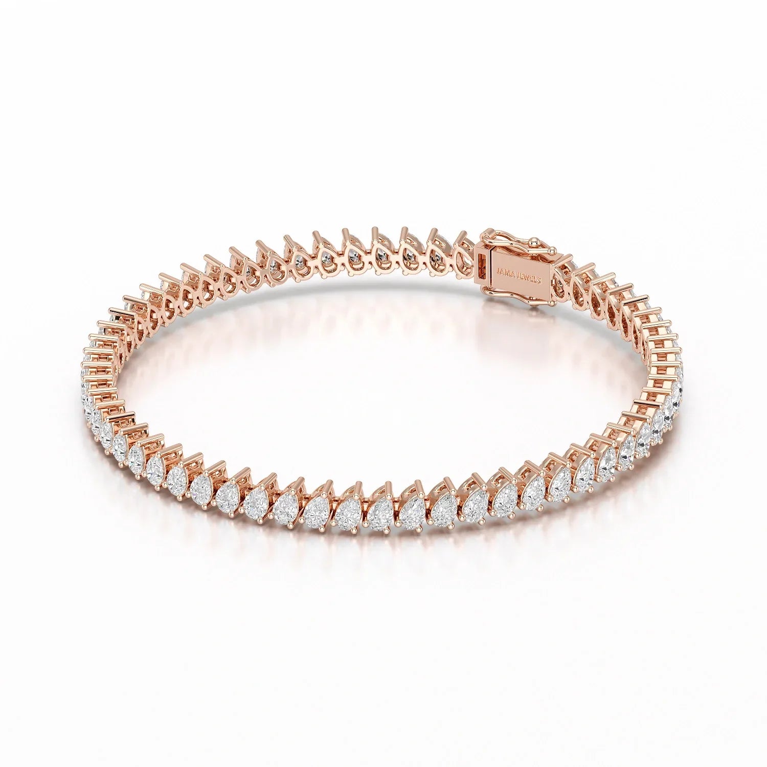 8.85 CT Pear Lab Grown Diamond Tennis Bracelet