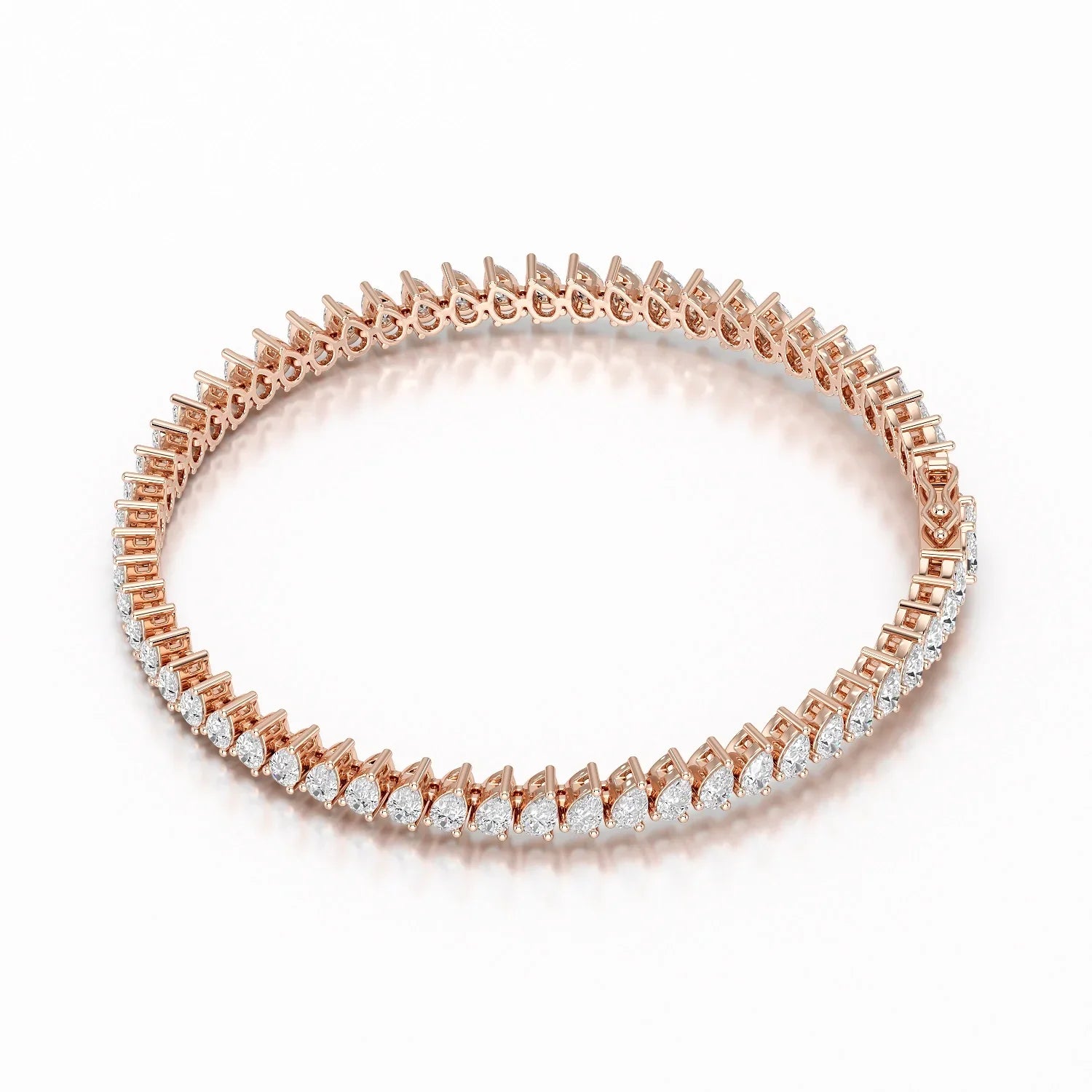 8.85 CT Pear Lab Grown Diamond Tennis Bracelet