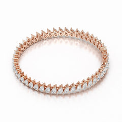 11.75 CT Pear Lab Grown Diamond Tennis Bracelet