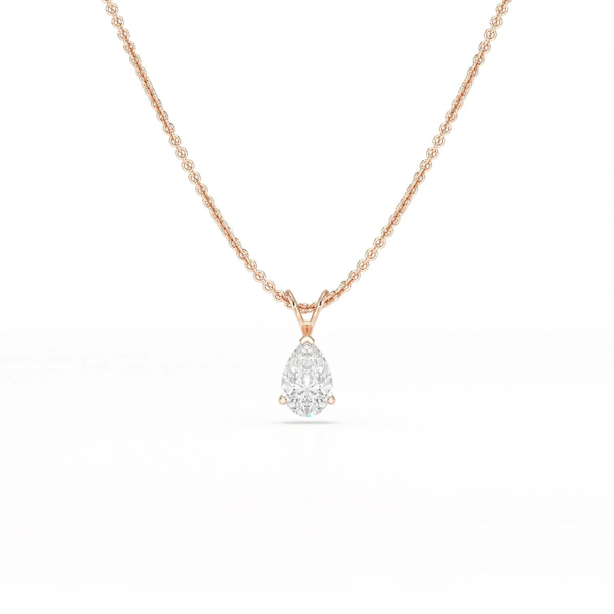 1 Carat Pear Shape Lab Diamond Pendant