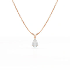 1 Carat Pear Shape Lab Diamond Pendant