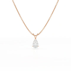 1 Carat Pear Shape Lab Diamond Pendant