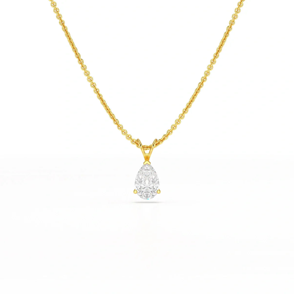 1 Carat Pear Shape Lab Diamond Pendant
