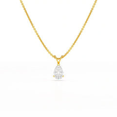 1 Carat Pear Shape Lab Diamond Pendant