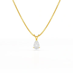 1 Carat Pear Shape Lab Diamond Pendant