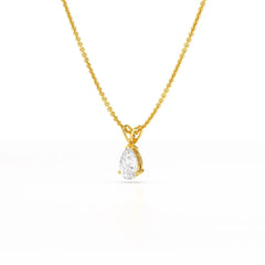1 Carat Pear Shape Lab Diamond Pendant