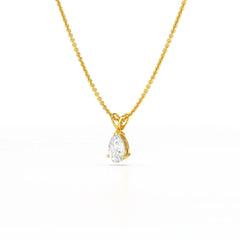 1 Carat Pear Shape Lab Diamond Pendant