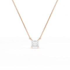 1 CT Lab Grown Diamond Princess Pendant