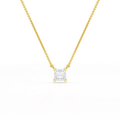 1 CT Lab Grown Diamond Princess Pendant