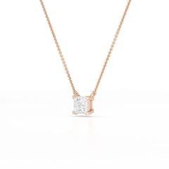 1 CT Lab Grown Diamond Princess Pendant