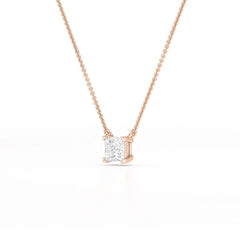 1 CT Lab Grown Diamond Princess Pendant
