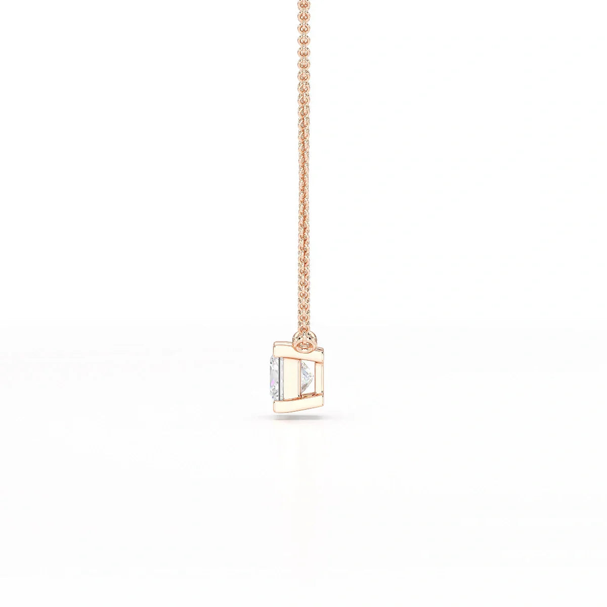 1 CT Lab Grown Diamond Princess Pendant