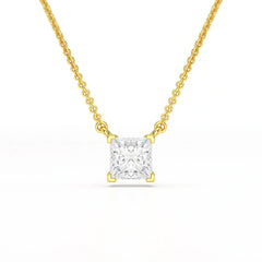 1 CT Lab Grown Diamond Princess Pendant