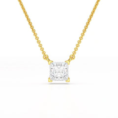 1 CT Lab Grown Diamond Princess Pendant