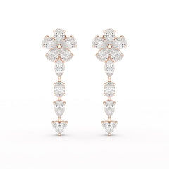 12.2 CT Pear Cut Lab Diamond Drop Earring