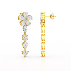 12.2 CT Pear Cut Lab Diamond Drop Earring