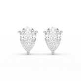 1.0 CT Pear Shaped Lab Diamond Stud Earrings