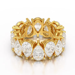 13.3 CT Pear Cut Full Eternity Lab Diamond Ring