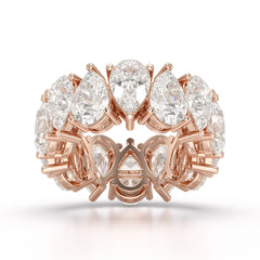 Pear Cut Full Eternity Lab Diamond Ring