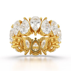13.3 CT Pear Cut Full Eternity Lab Diamond Ring