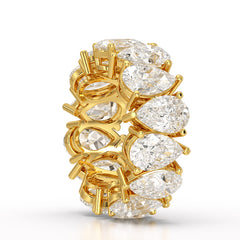 Pear Cut Full Eternity Lab Diamond Ring