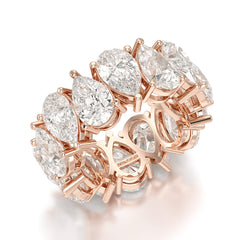 Pear Cut Full Eternity Lab Diamond Ring