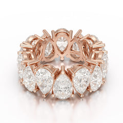 13.3 CT Pear Cut Full Eternity Lab Diamond Ring