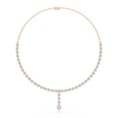 Pear Cut Lab Diamond 5.22 CT Necklace