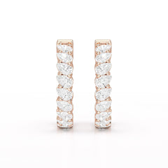 Pear Cut Lab Diamond Hoop Earrings