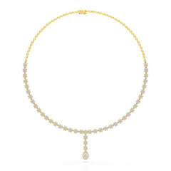 Pear Cut Lab Diamond 5.22 CT Necklace